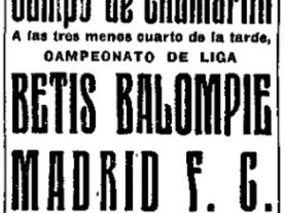 Liga 1934-35. Jornada 1. Madrid 0 – Betis 1