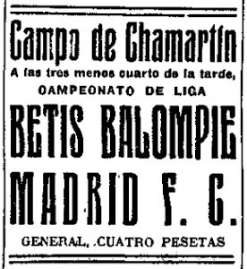 Liga 1934-35. Jornada 1. Madrid 0 – Betis 1