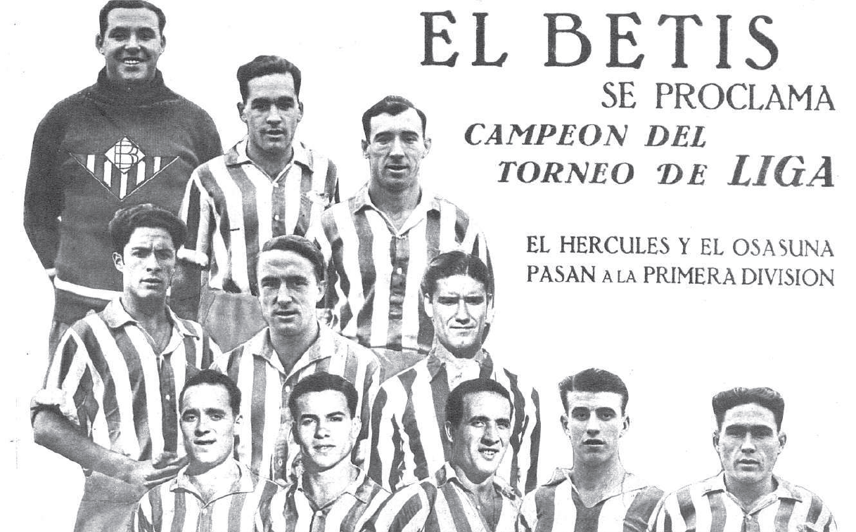2ª Vuelta de la Liga 1934-35. Betis campeón